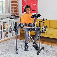 Vista 11 de Kit Alesis Turbo Mesh – Set de batería eléctrica con más de 100 sonidos, almohadillas de tambor de malla silenciosas, baquetas, cables de conexión
