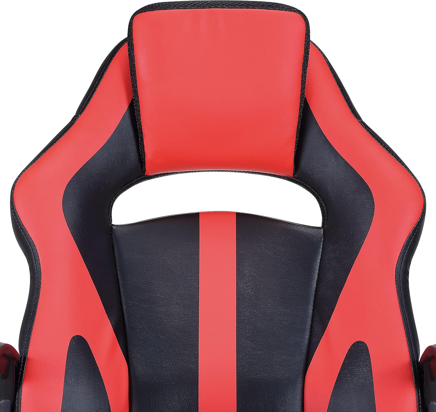Influx Modern Black and Blue Faux Leather Gaming Chair with Lumbar Support