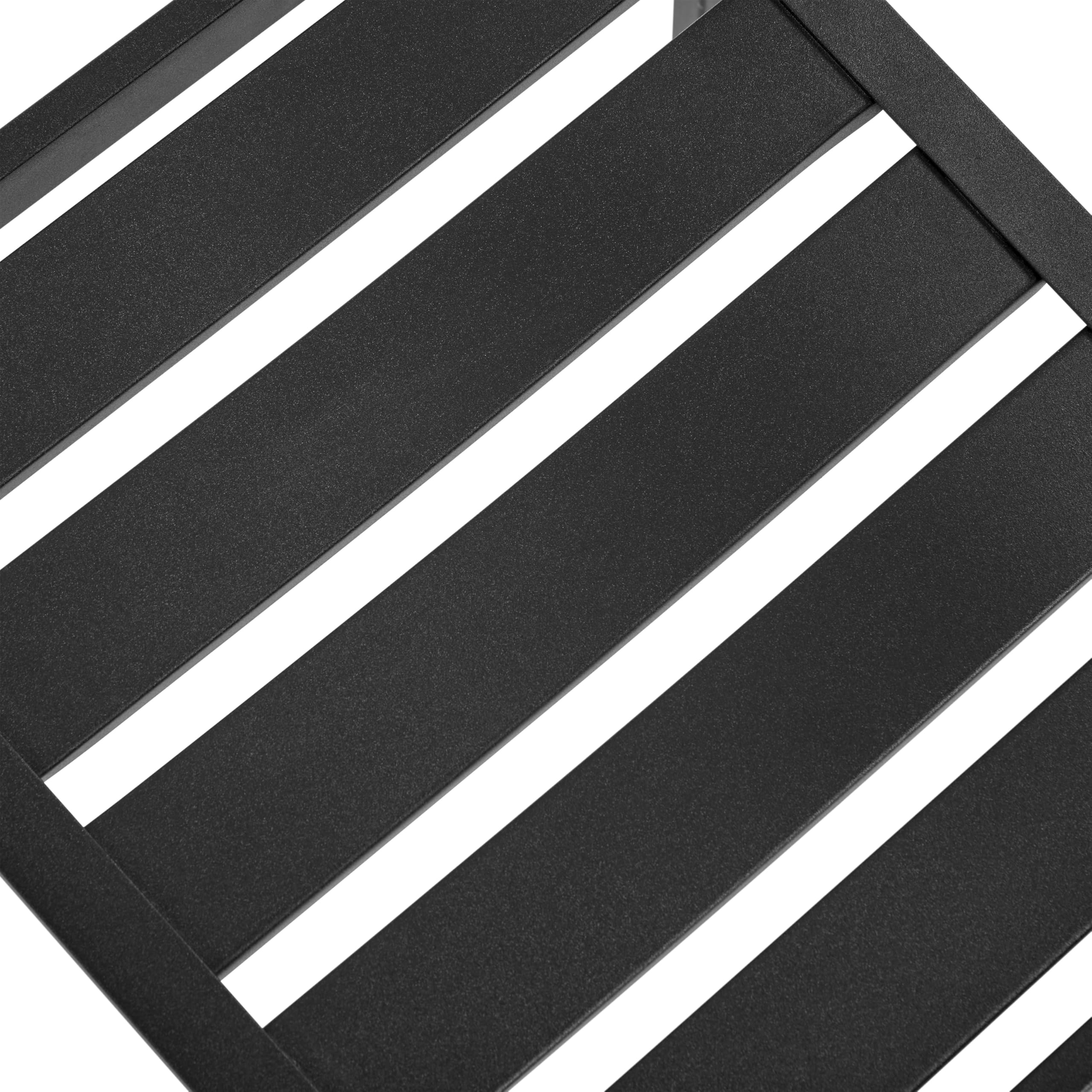 Yaheetech Lot de 2 Chaise de Jardin Chaises de Terrasse Extétieur Empilable en Métal Chaises de Salle à Manger 58 L×59,5 P×89 cm pour Patio Jardin Balcon Terrasse Noir