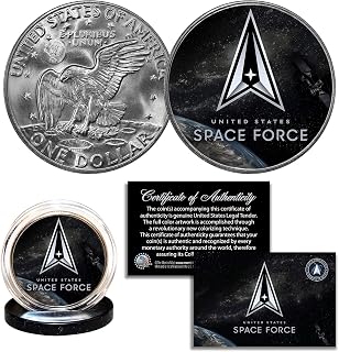 Logotipo oficial de la Fuerza Espacial de los Estados Unidos (USSF) IKE Eisenhower Moneda estadounidense de un dólar