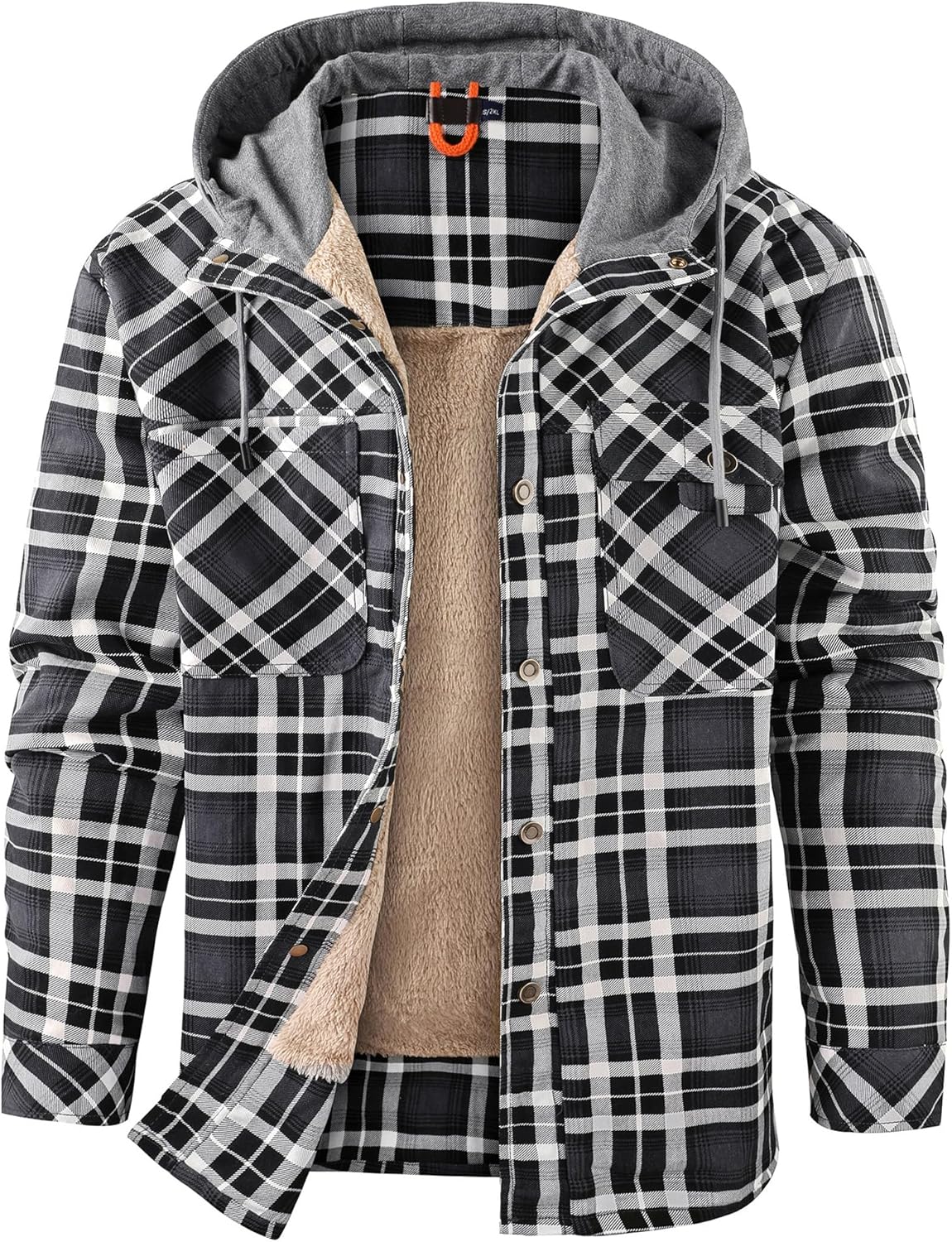 Mr.Stream Men’s Outdoor Casual Vintage Long Sleeve Plaid Flannel Button Down Shirt Jacket