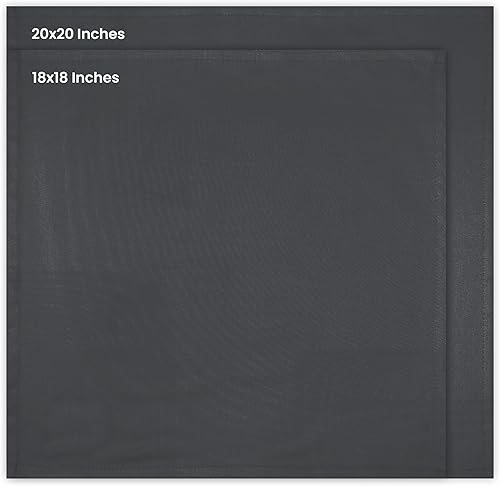 Vista 25 de Utopia Kitchen Servilletas de tela negra [288 unidades, 18 x 18 pulgadas] mezcla de algodón absorbente, lavables y reutilizables, para cenas, Negro