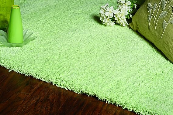 KAS Oriental Rugs Shag Rug, 2'3 x 7'6 Runner, Spearmint Green