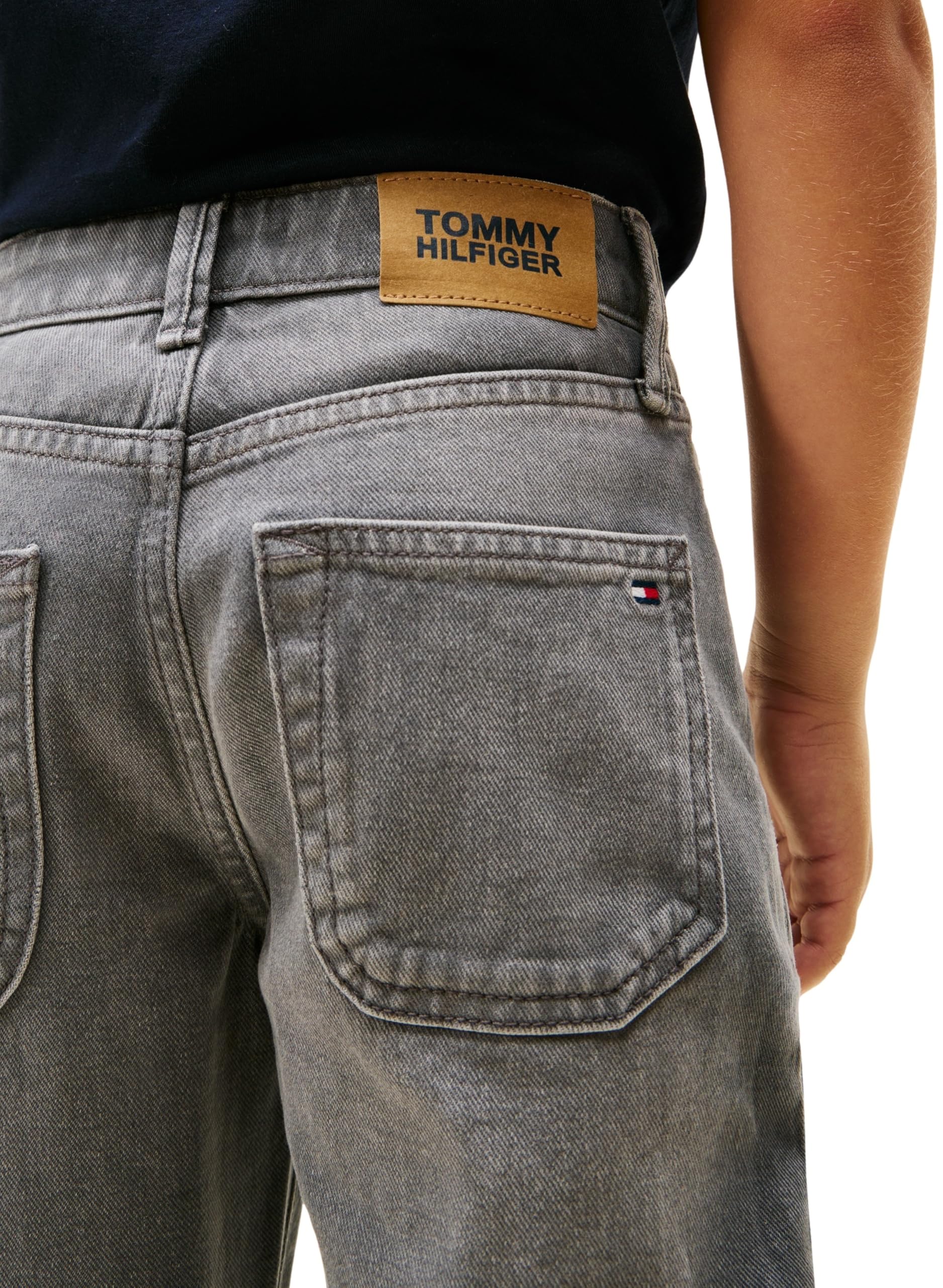 Tommy Hilfiger Straight Grey Jeans Kb0kb10038 - Droit - Droit - Garçon