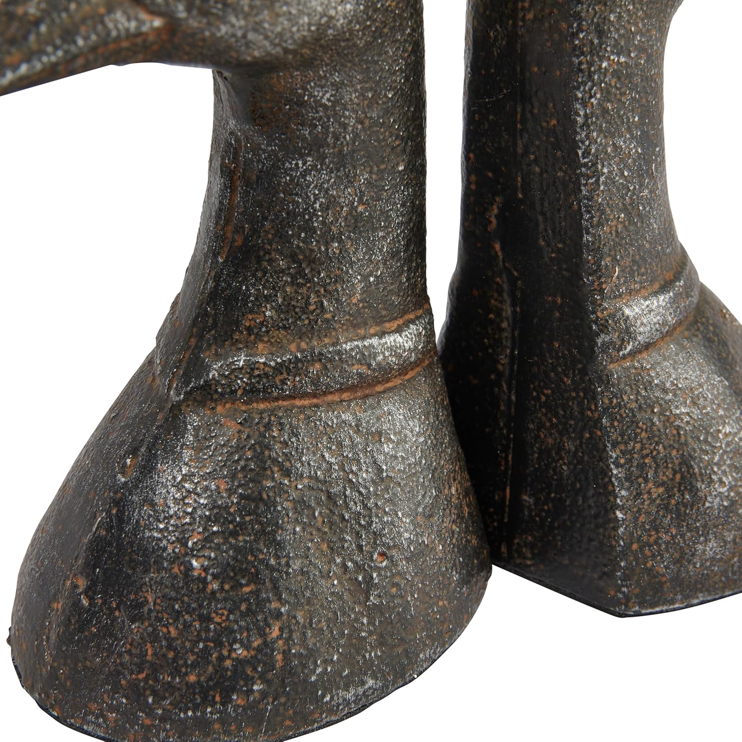 Creative Co-Op Decorative Distressed Cast Metal Duck Head Bookends, Black, Set of 2