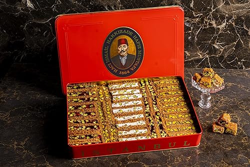 Miniatura 54 de Hafiz Mustafa 1864 Istanbul Baklava - Caja de pastelería - Bocadillos de postre de Baklava horneados hechos de hojas de masa filo fresca, pistacho