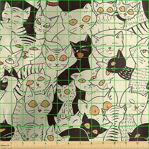 Vista 828 de Lunarable The Yard, tela azul real de The Yard, patrón de cerámica inspirado en el Medio Oriente estilo marroquí, estampado oriental, tela de satén