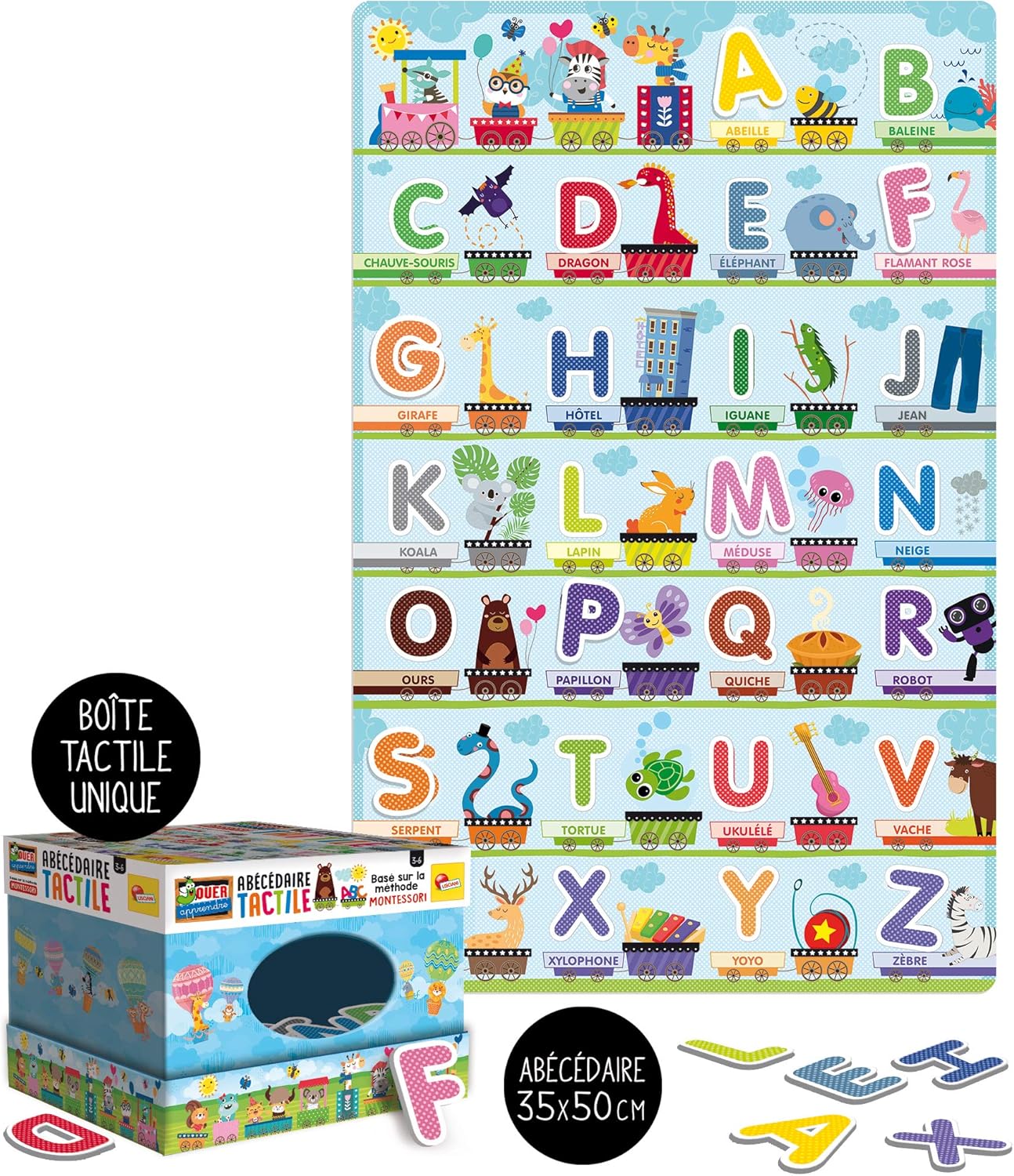 Liscianigiochi Abécédaire Tactile Montessori: Apprentissage Ludique de l'Alphabet pour Enfants 3-6 Ans - Image secondaire