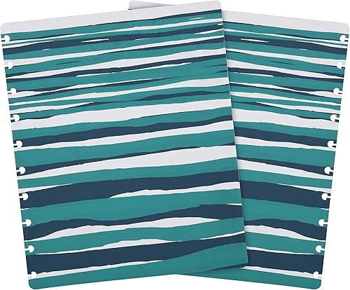 Vista 297 de Talia - Agenda personalizable con aros, (Fireworks Deep Lake, con discos Deep Lake, tamaño mediano (7.5 x 9.75 pulgadas).