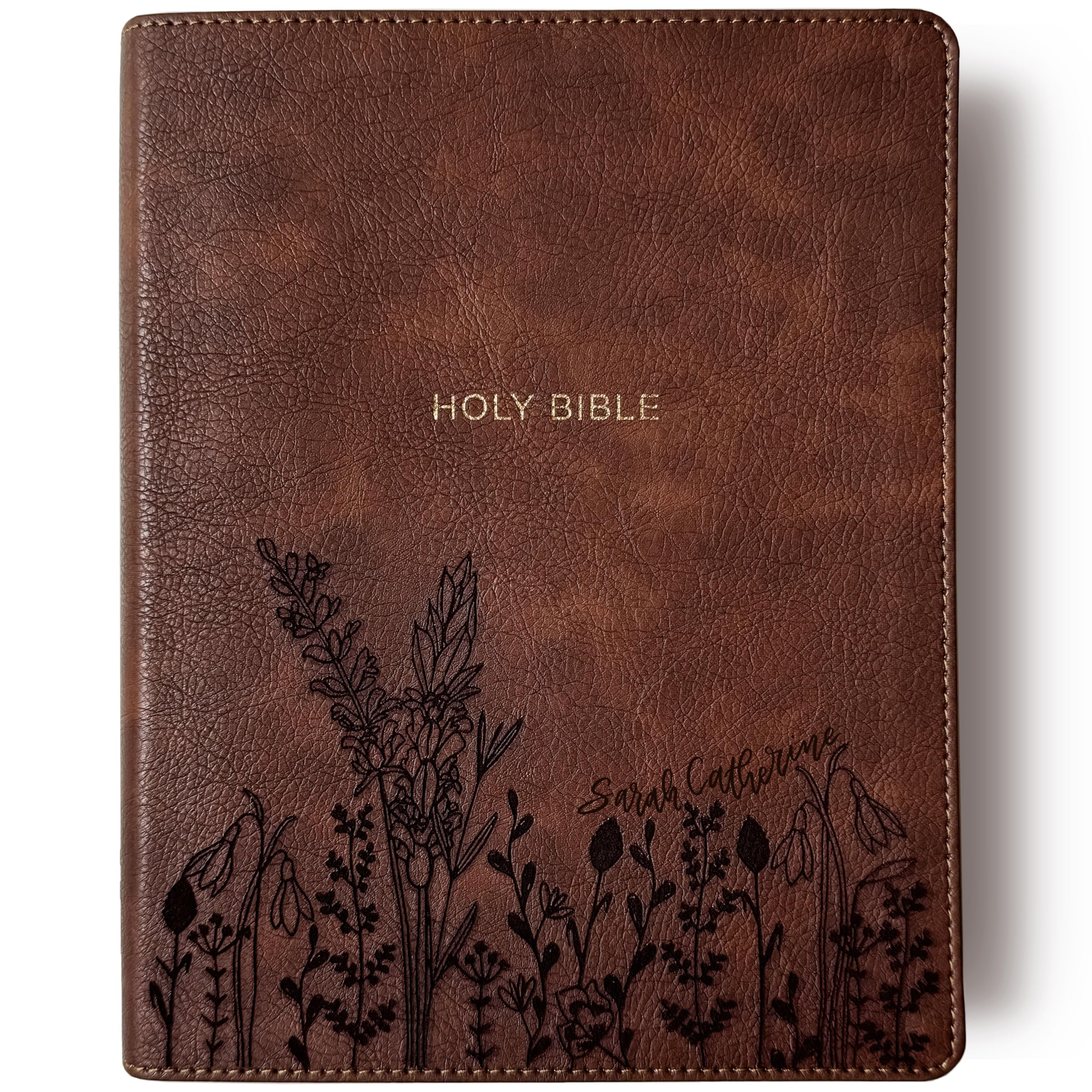 NKJV Journaling Bible: Featuring Hand Illustrated Design of a Field of Wildflowers with Your Custom Engraved Personalized Name