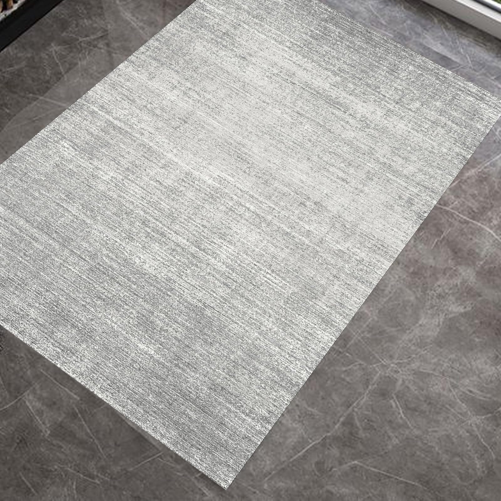 Tapis de salon gris et blanc 120x160 pour chambre cocooning