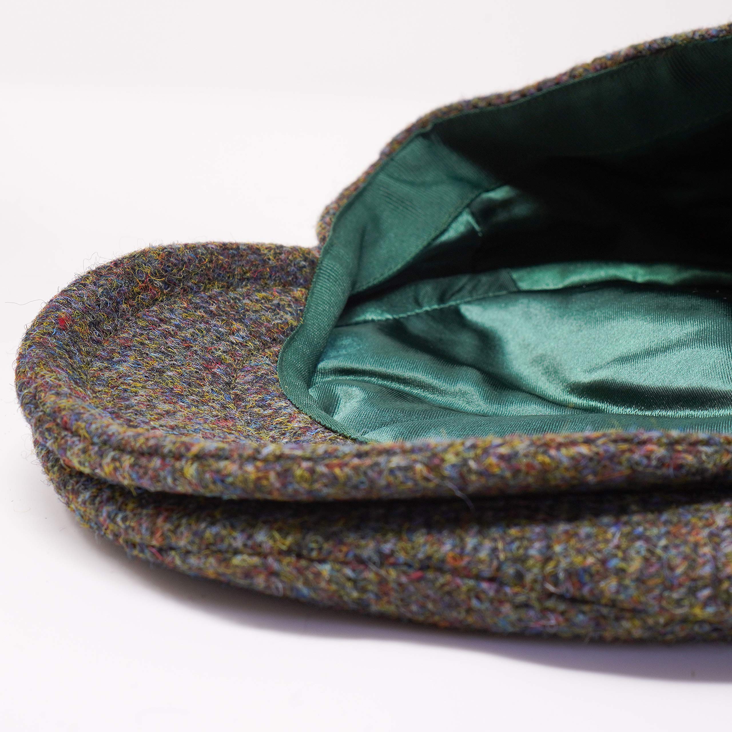 BORGES & SCOTT Gorra Plana Nevis - 100% Lana Tejida a Mano - Harris Tweed - Resistente al Agua