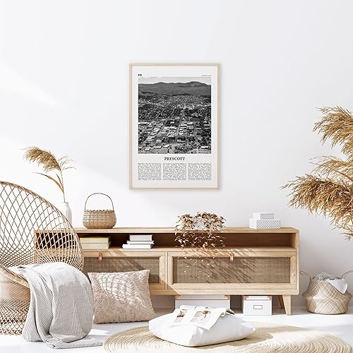 Miniatura 3 de Prescott Print - Arte de pared en blanco y negro, póster de Prescott, foto de Prescott, decoración de pared de Prescott, mapa de Prescott, Arizona,