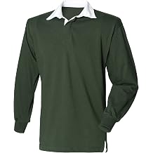 Front Row Mens Long Sleeve Original Rugby 100% Cotton Collar Neck Shirt