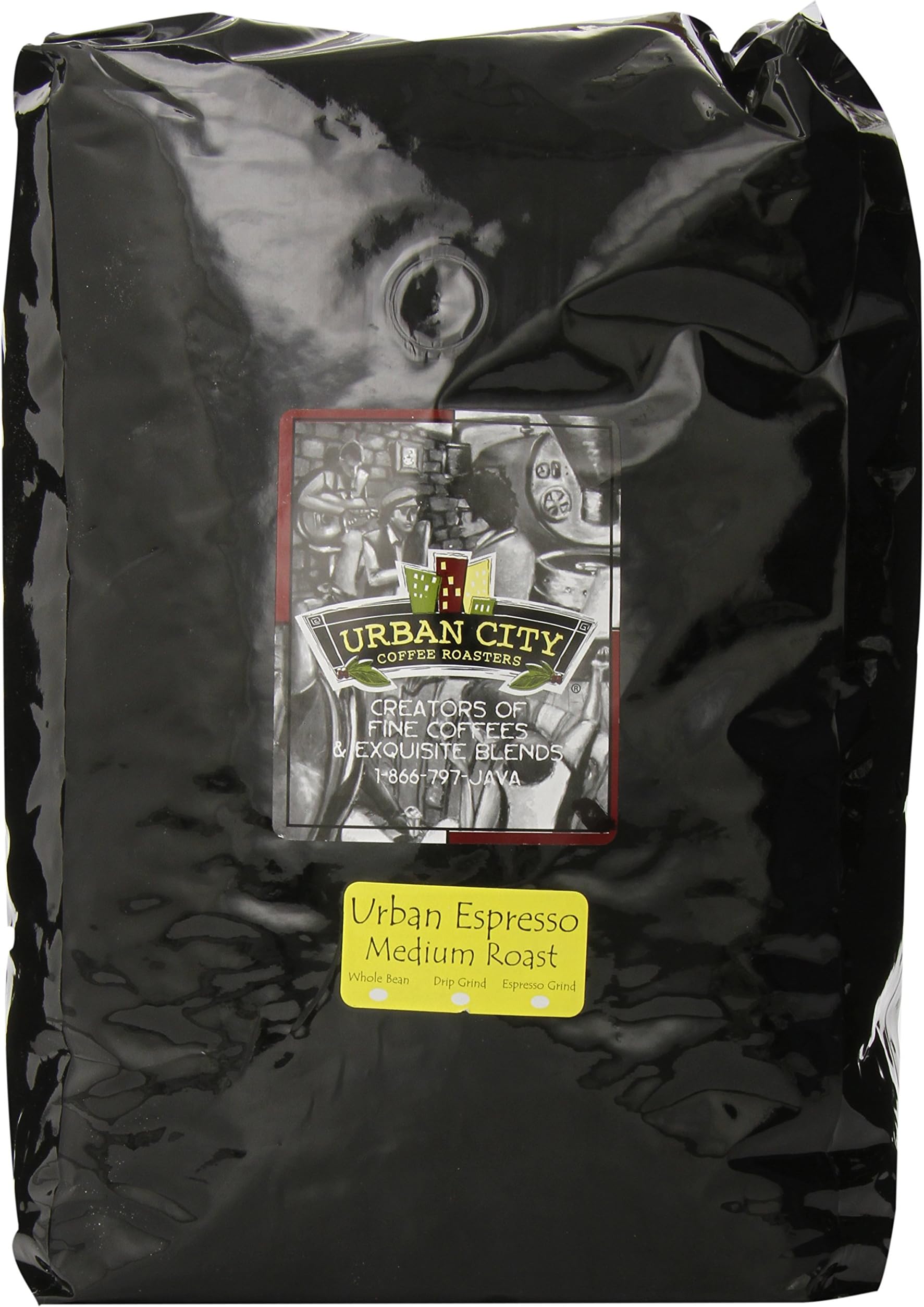 Urban City Coffee Urban Espresso Whole Bean, 80-Ounce Bags