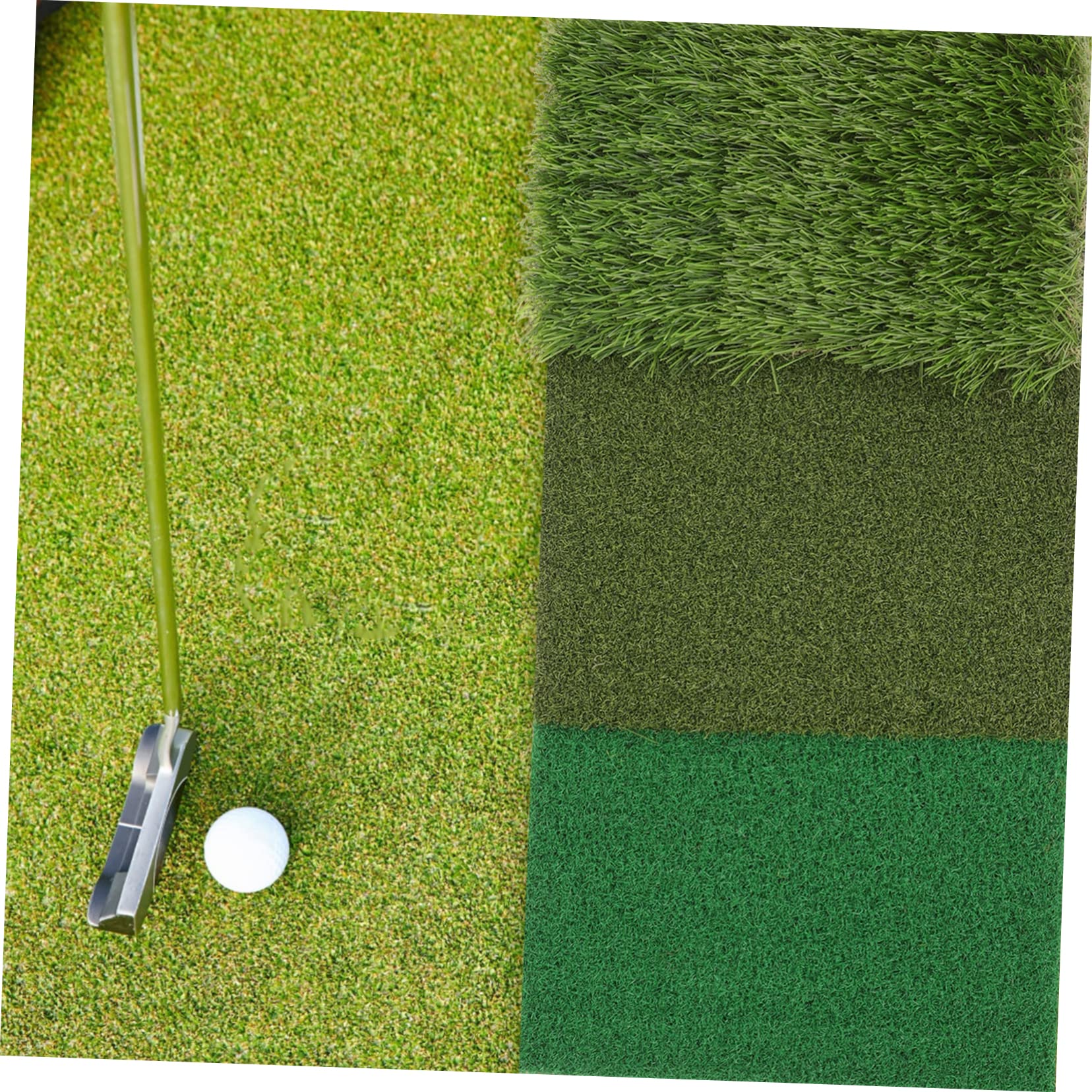 CORHAD Professional Golf Swing Mat Compact Hitting Pad Real Grass for Indoor Practice Portable Golfing Accessory