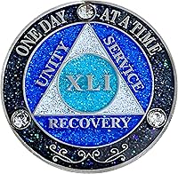 Vista 22 de (Años 1-50) AA Moneda de recuperación de 29 años, Medallón de Alcohólicos Anónimos, Moneda de Metal, Chapado en Color Plata, Moneda de Metal