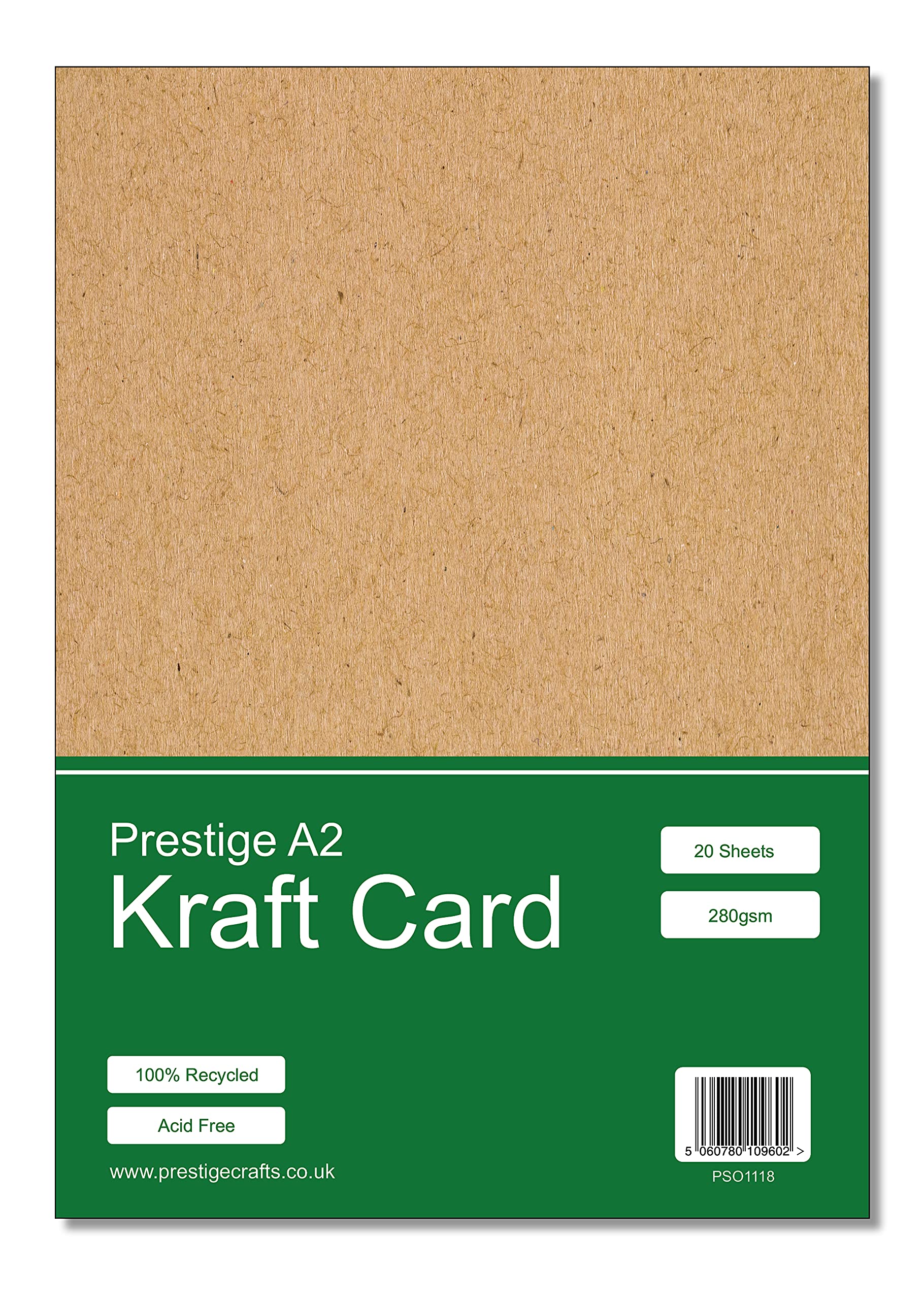 Prestige Kraft Card A2 Recycled 280gsm - 20 Sheets