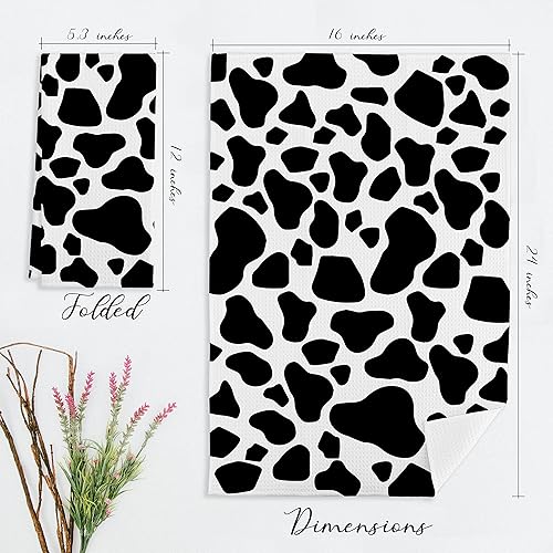 Miniatura 6 de Just a Girl Who Loves Cows - Juego de 2 paños de cocina y paños de cocina, saco de harina, toalla de mano para decoración de cocina de granja, 24 x