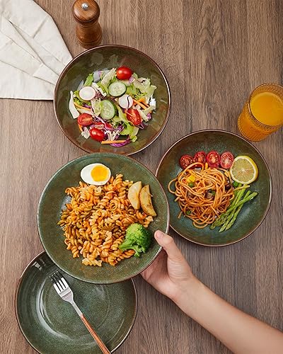 Miniatura 3 de Juego de vajilla de 32 piezas con cuencos para pasta, altamente resistentes a las grietas y a las grietas, vajilla de cerámica natural Earthyware,