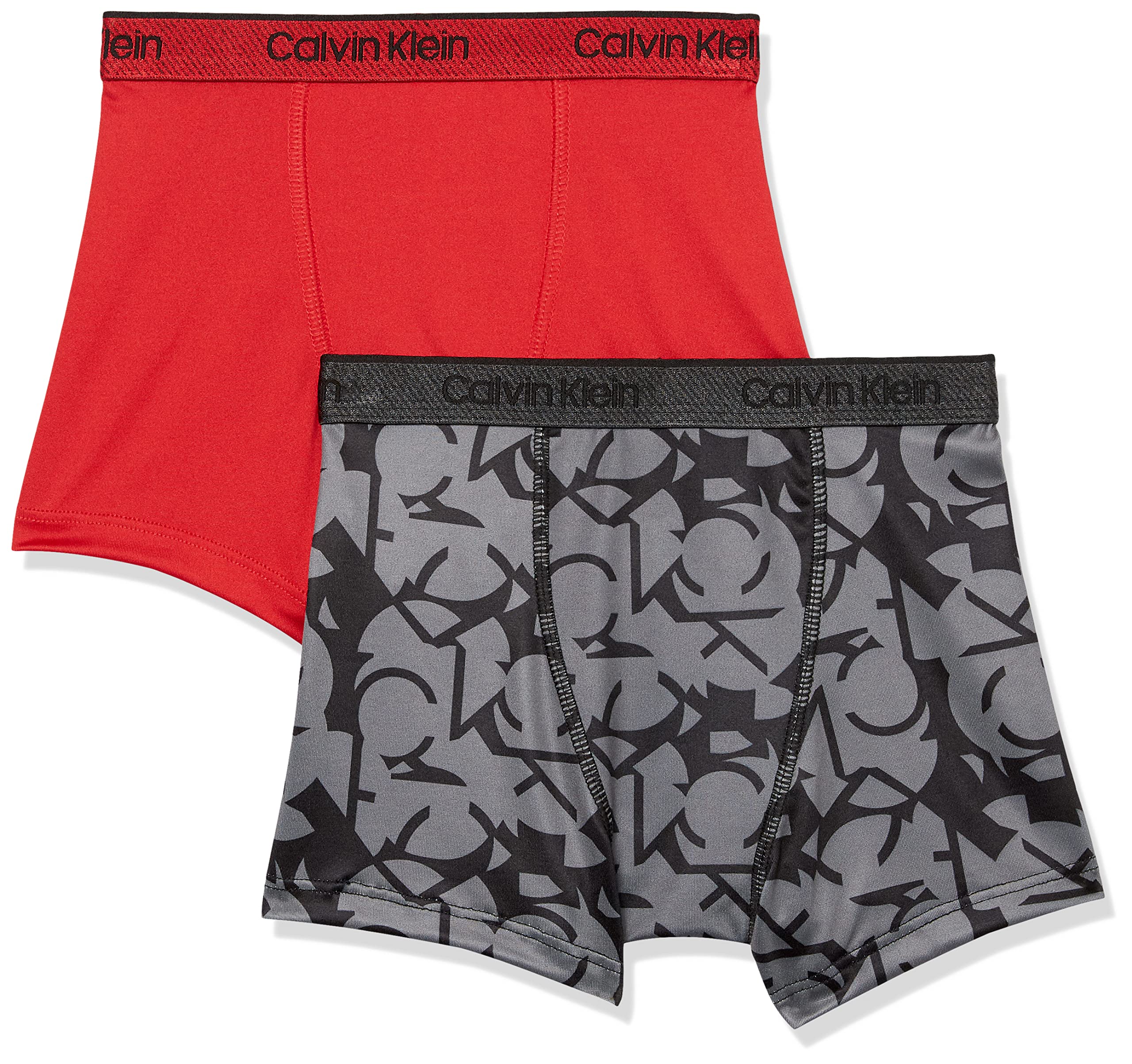 Calvin Klein Kids Boys' Performance Boxer Brief Underwear 2-Pack