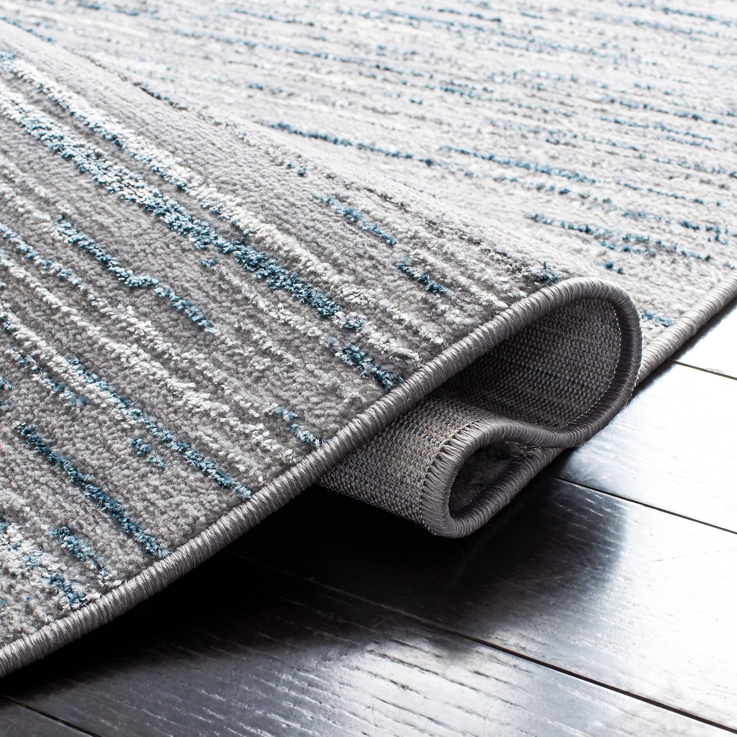 SAFAVIEH Area Rug 8x10 - Orchard Collection - Large - Grey & Blue, Modern Abstract Design, Non-Shedding & Easy Cleaning, Ideal for Living Room, Bedroom, Office, Dining Space (ORC668F)