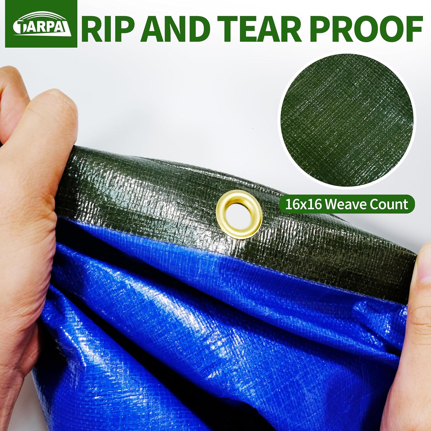 TARPAL 4x6 Lightweight & Heavy Duty Waterproof Tarps (2P) - Multipurpose Protective Cover for Firewood, Boat, Pet House, Roof & More