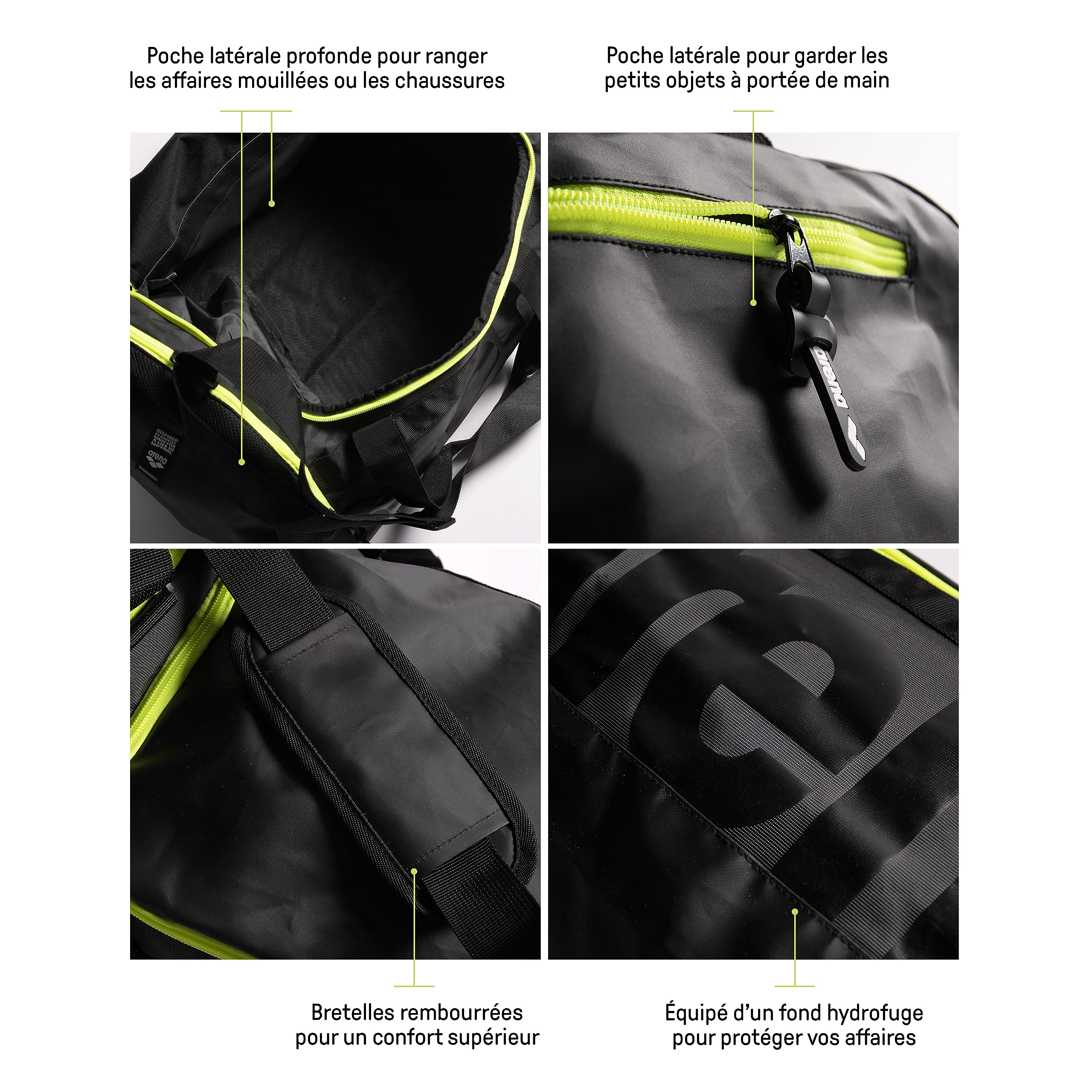 ARENA Spiky III Duffle 25 Sac De Sport Pour Piscine, Plage, Fitness Et Loisirs, Sac De Voyage En Tissu Imperméable Pour Vêtements Mouillés Avec Bandoulière Ajustable, Sac De Plage, 25 Litres