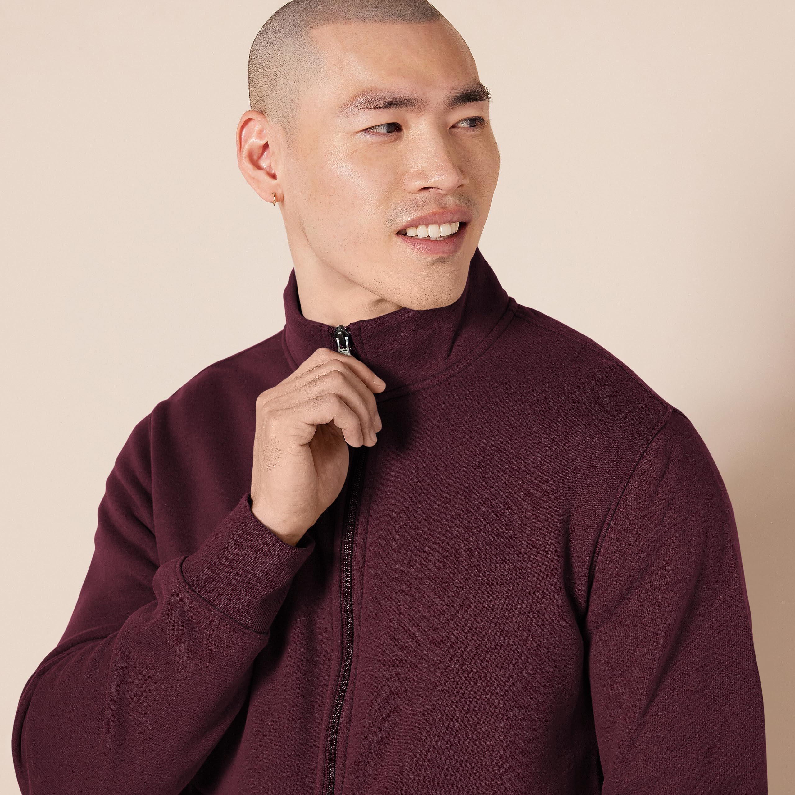 Amazon Essentials Felpa con Collo a Lupetto con Cerniera Integrale Uomo