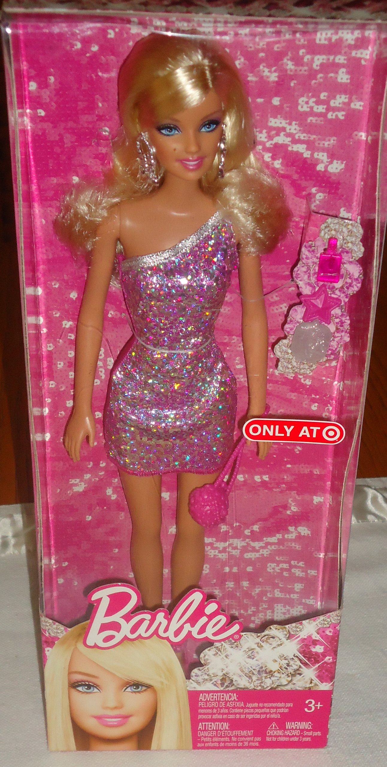 slim fit dress slacks Nana Gotti Amara Barbie Pink Sequin Dress main image 0