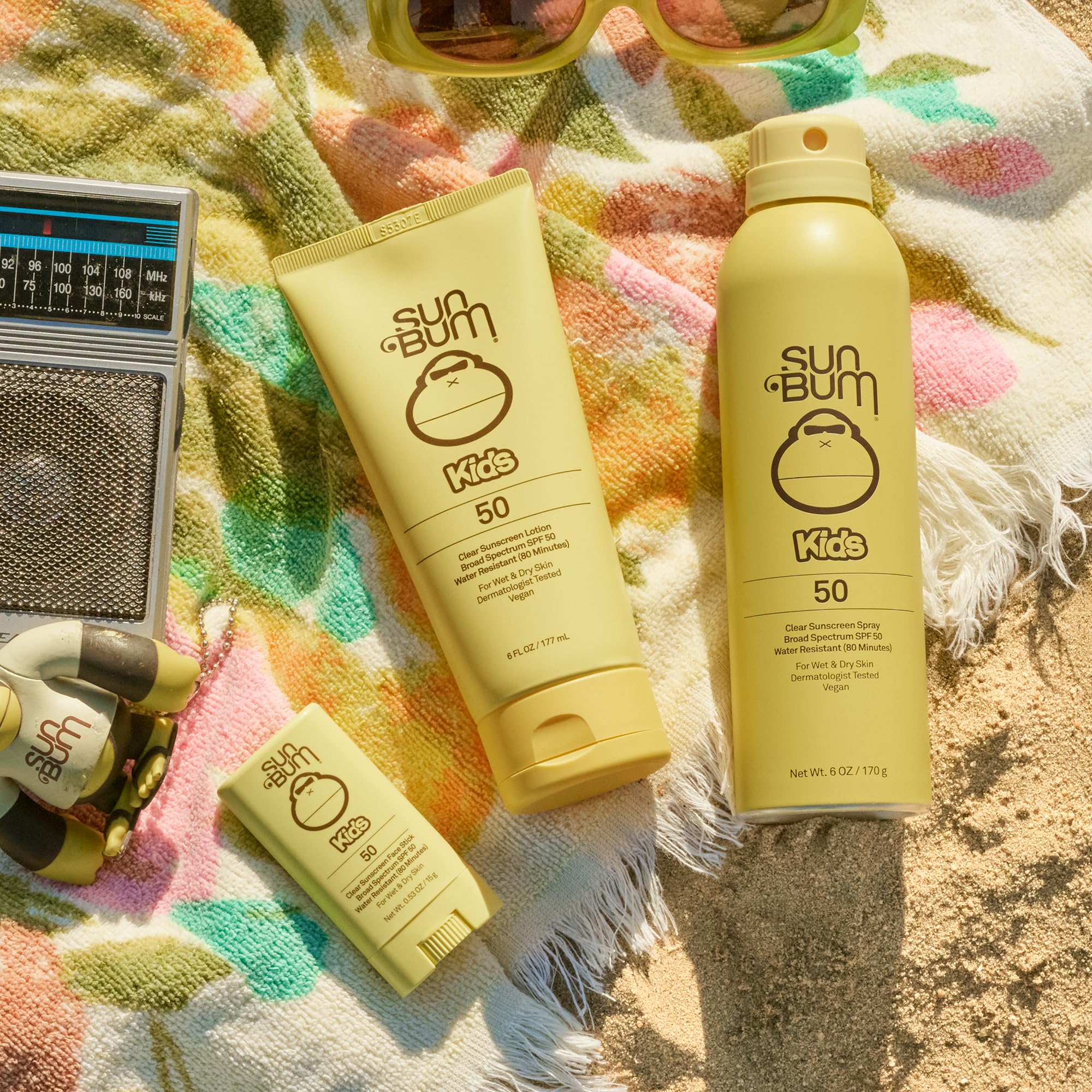 Sun Bum Lotion solaire transparente SPF 50 pour enfants | Application humide ou sèche | Conforme à la loi Hawaï 104 Reef (sans octinoxate et oxybenzone), écran solaire UVA/UVB à large spectre | 170 g