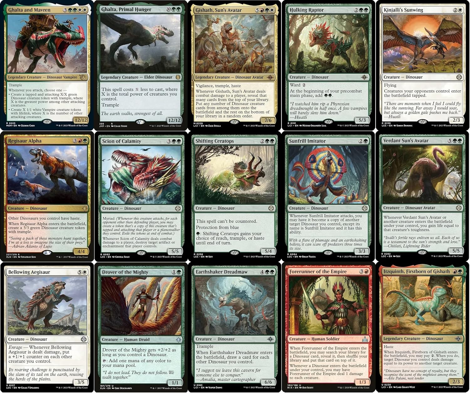 Elite Commander Dinosaur Deck - Naya Red Green White - Pantlaza, Sun-Favored - EDH cEDH - 100 Card - Custom Magic The Gathering Deck - Very Strong!