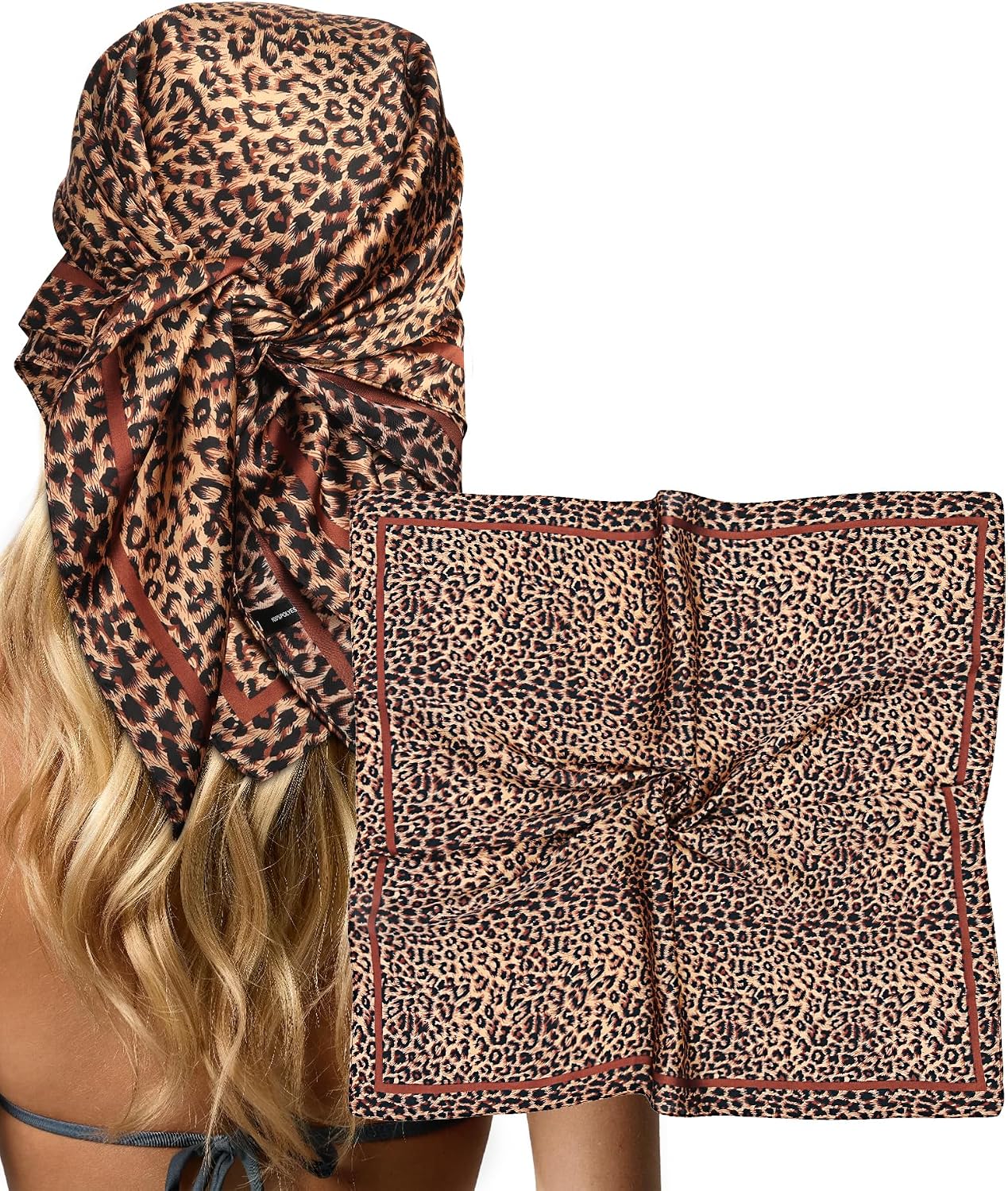 CHLINS 27.5 Inches Satin Head Scarf Bandana for Women Silk Hair Scarf for Hair & Neck, Girls' Square Scarf Wrap