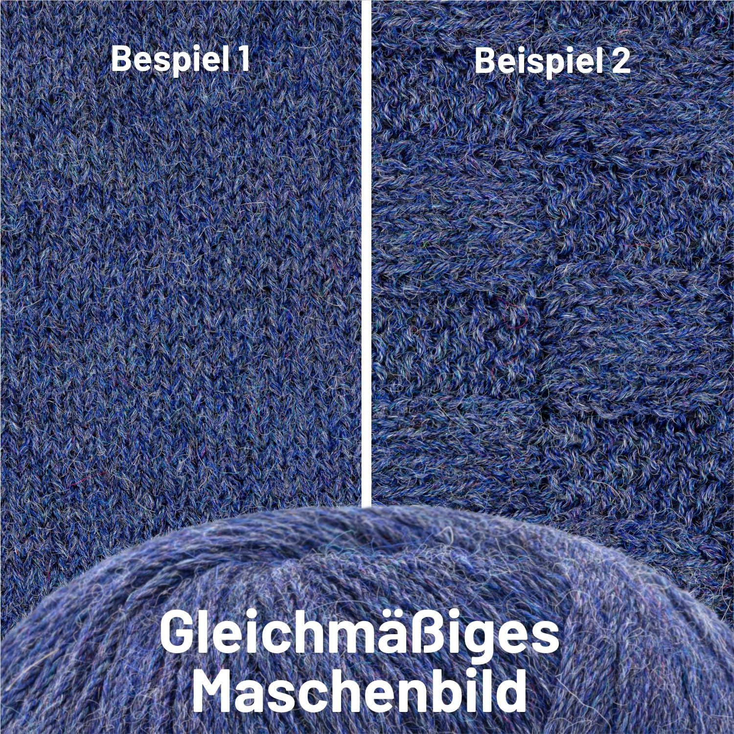HANSA-FARM Alpawool 100% Royal Alpaka Set da 200 g (4 x 50 g), pregiata e assolutamente priva di graffi, per lavorare a maglia e all'uncinetto, HF236, blu scuro, melange
