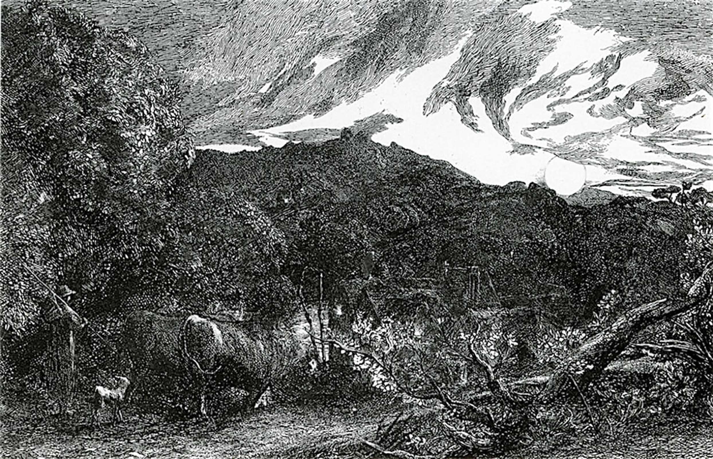 POSTERIIk Famous Modern Artwork Art Mural the Weary Ploughman by Samuel Palmer Oil Paintings Pictures for Home Decor 60x90cm