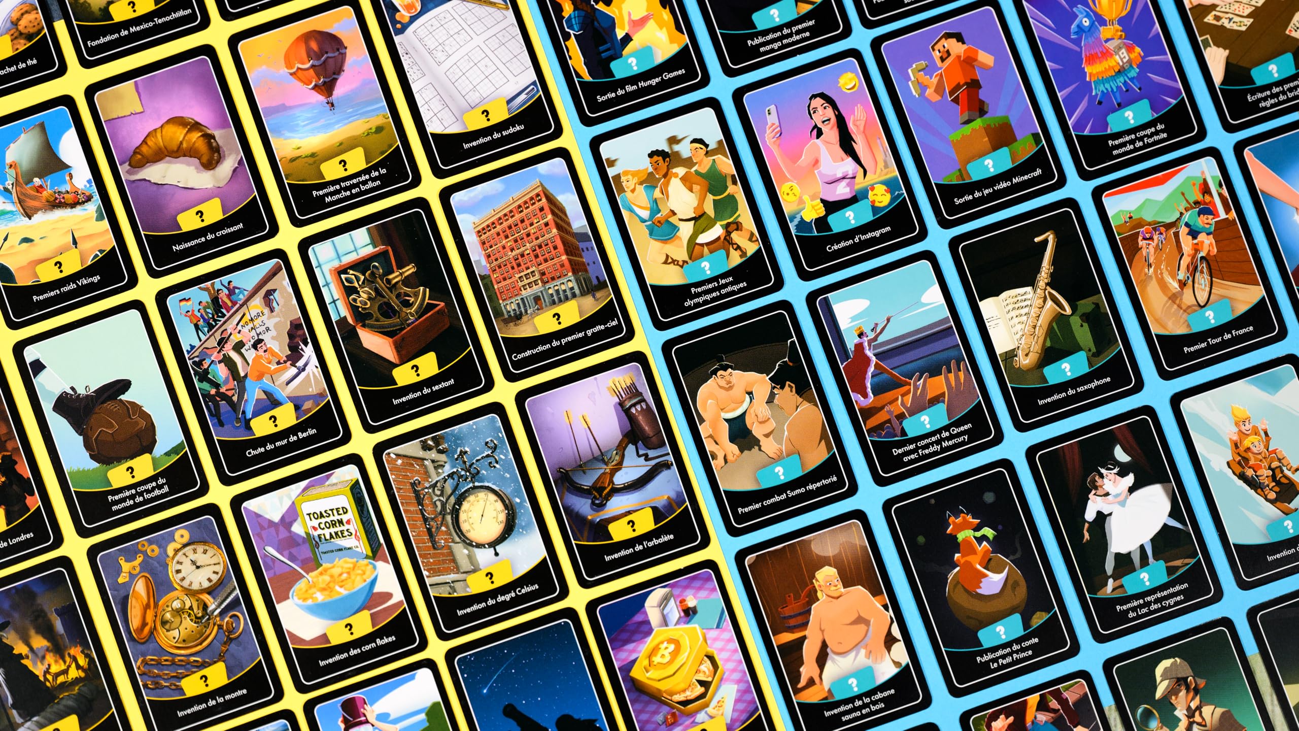Asmodee Timeline Card Game (aggiornamento 2025) - Divertente gioco educativo di storia e curiosità per famiglie e amici, luogo eventi in ordine cronologico, età 8+, 2-6 giocatori, 15 minuti di gioco