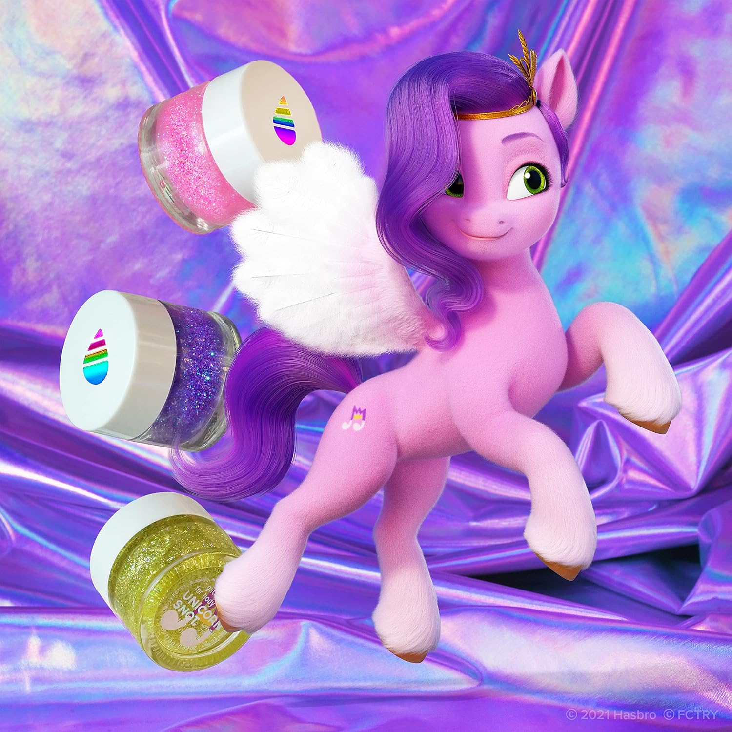 My Little Pony Mini Glitter Gel Set - Unicorn Snot Holographic Shimmer for Face, Body & Hair - Pipp Petals Limited-Edition- Vegan & Cruelty Free - Kids Ages 8+ | .39oz (3-Pack Gold/Pink/Purple) : Beauty & Personal Care