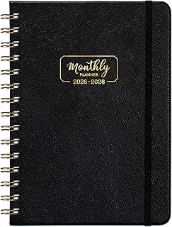 2026-2028 Monthly Planner - 3 Year Monthly Planner 2026-2028, January 2026 - December 2028, 36-Month Calendar with Hardcover, Inner Pocket, 6.4'' x 8.5''