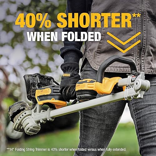 Miniatura 4 de Dewalt DCST922P1R 20V MAX - Kit de recortadora de cuerda plegable de iones de litio de 14 pulgadas (5 Ah) (renovado)