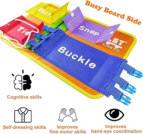 Miniatura 2 de Busy Board Dress Learning Toy & Busy Board Dress Learning Toy con tapete mágico para garabatear