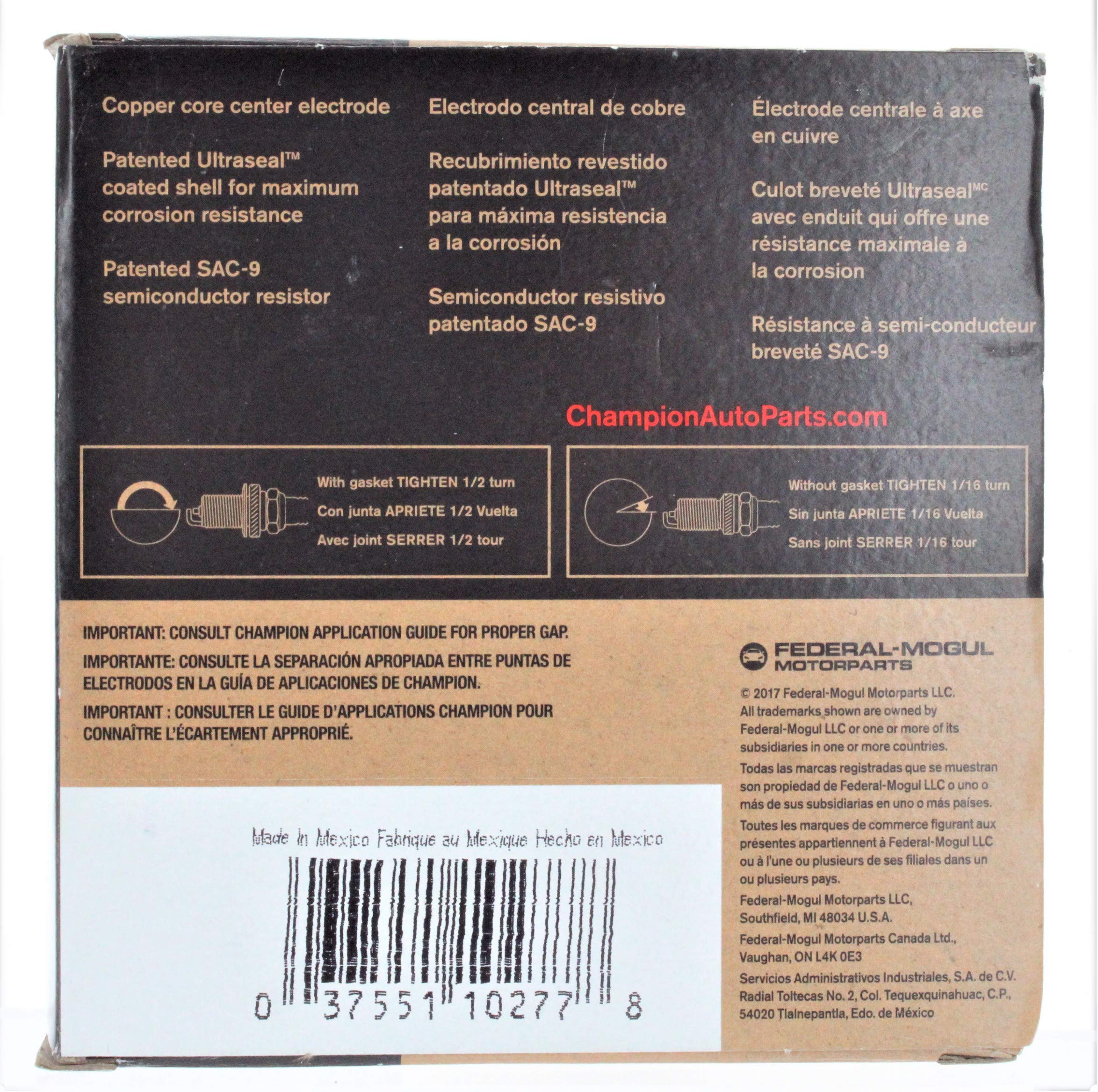 rj12yc Spark Plug, Pack de 4