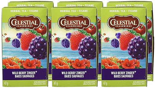 Miniatura 9 de Celestial Seasonings Té de hierbas Wild Berry Zinger, 20 unidades (paquete de 6)