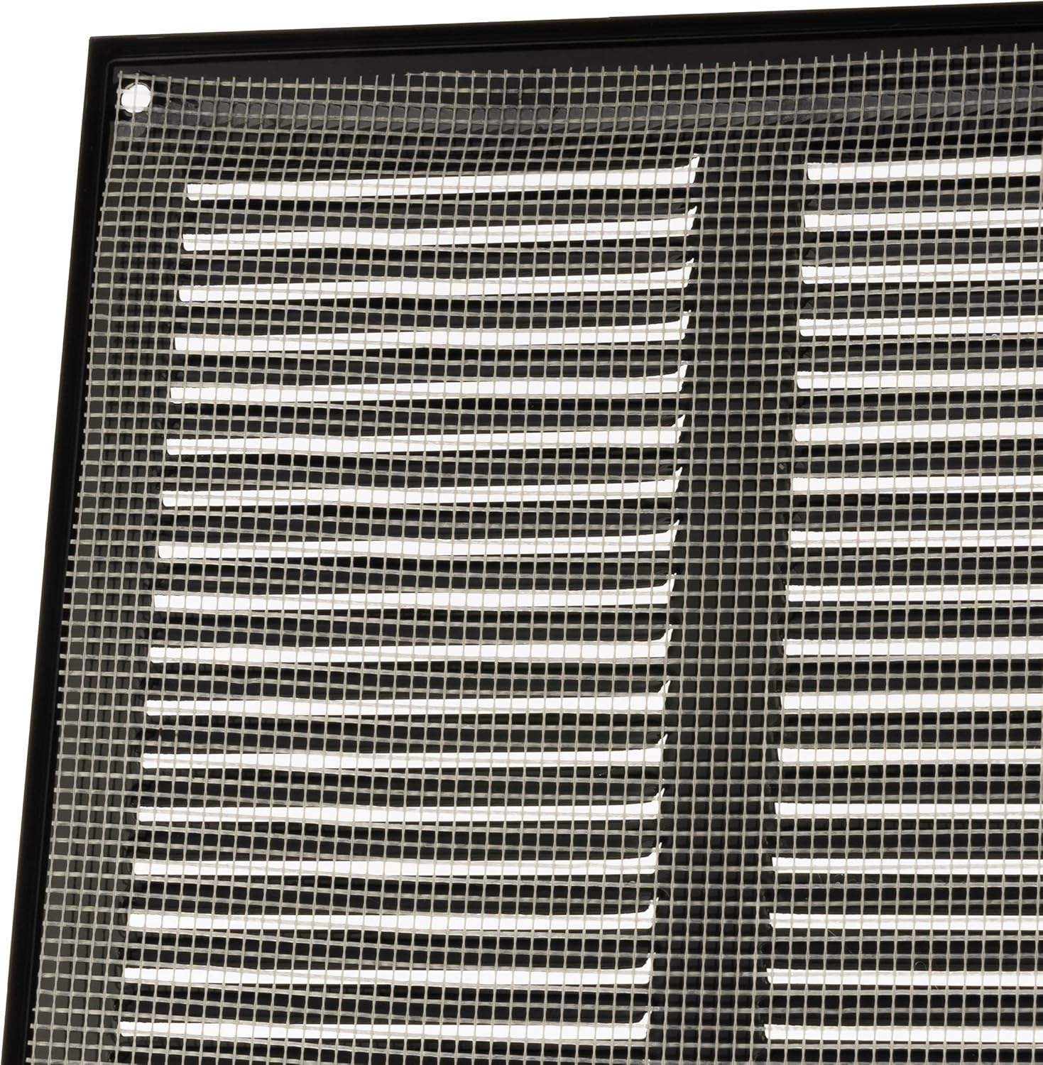 14x14 Vent Cover with Built-in Screen - Black Return Air Grille for Wall or Ceiling - Rectangular Metal HVAC Ventilation Register - Outer Dimensions: 15.75" W x 15.75" H