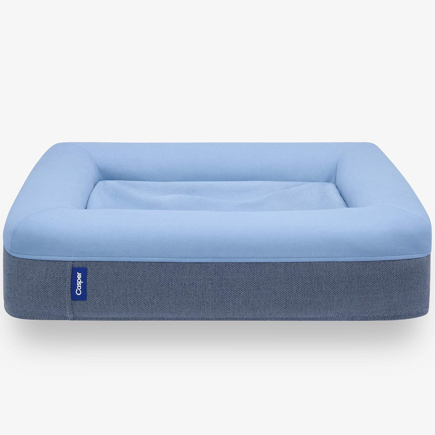 Casper Dog Bed, Plush Memory Foam, Large, Blue, 35.0"L x 45.0"W x 7.0"Th Blue 35.0"L x 45.0"W x 7.0"Th