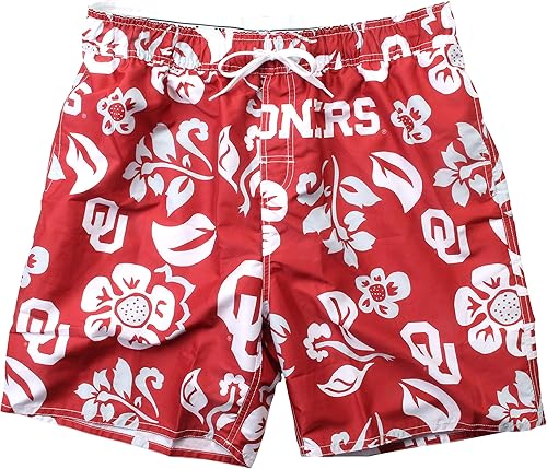 Wes and Willy University of Oklahoma Sooners - Traje de baño floral para hombre
