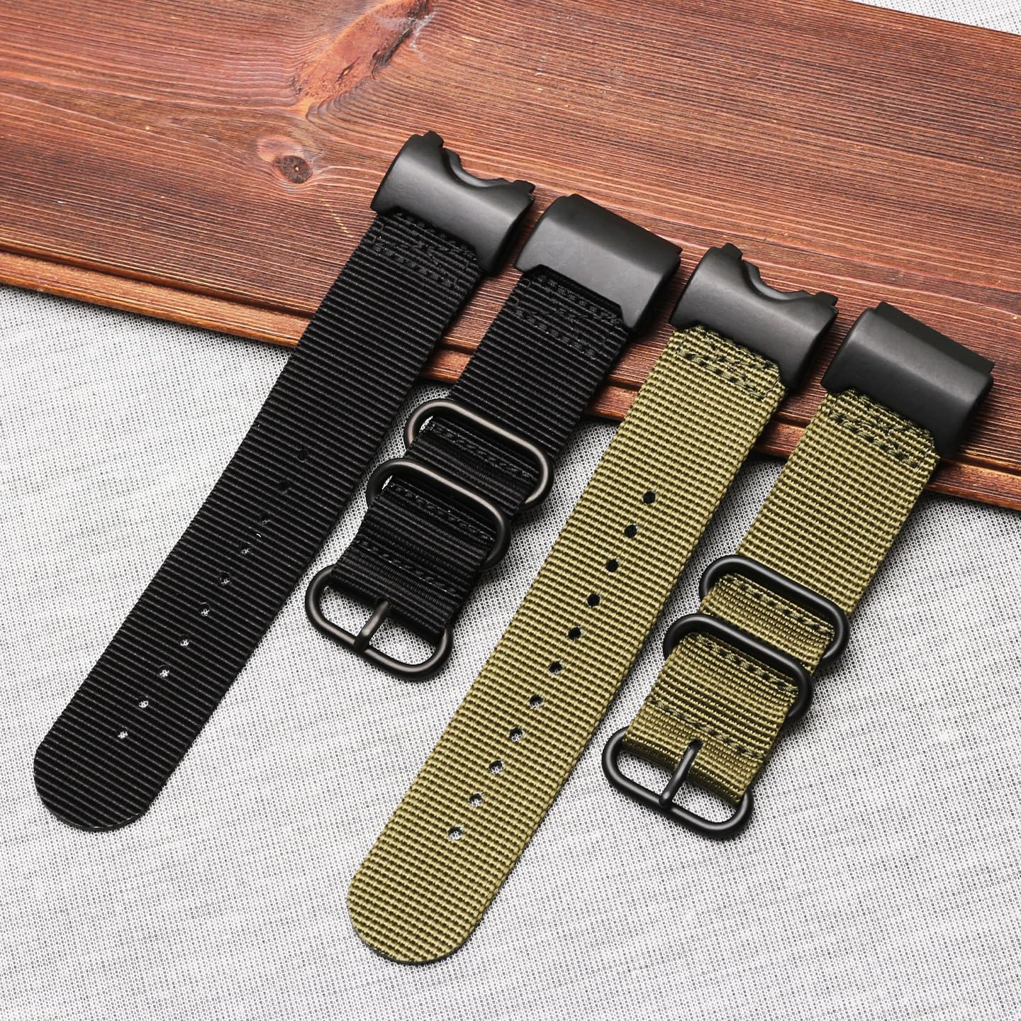 Nylon Watch Band Compatible with CASIO Mudmaster GWG-1000GB Replacement Strap