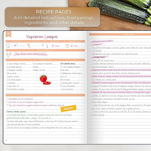 Vista 128 de Clever Fox cuaderno de recetas A5 Gris