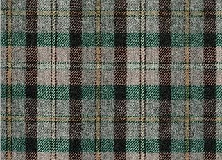 Tessuto Country Tweed 100% pura lana al metro verde marrone quadri Ref 1818/80