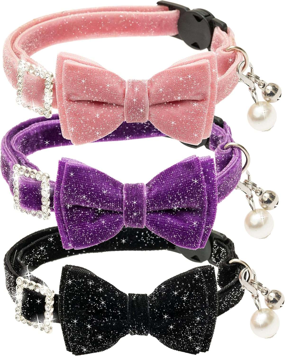 Pet Supplies ZEEMIAS Cat Collars with Bow for Girl Boy Cats Bow Tie