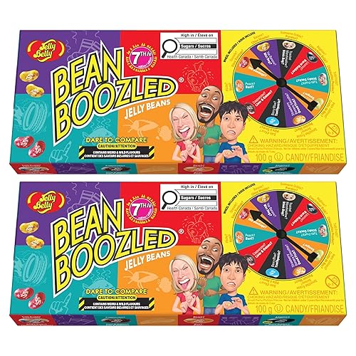 Jelly Belly BeanBoozled 7th Edition Jelly Beans 100g (Pack of 2) - Spinner Box, Gift Game, 20 Flavors Challenge, Kosher Candy, Christmas & Holidays Candy Vegan Candy, Dairy Free Snacks, Gluten Free, Bulk - 100g (Pack of 2)